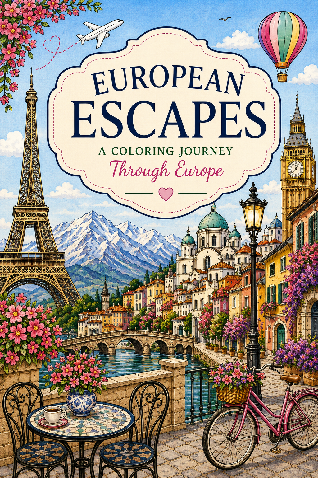 European Escapes - A Coloring Journey Through Europe